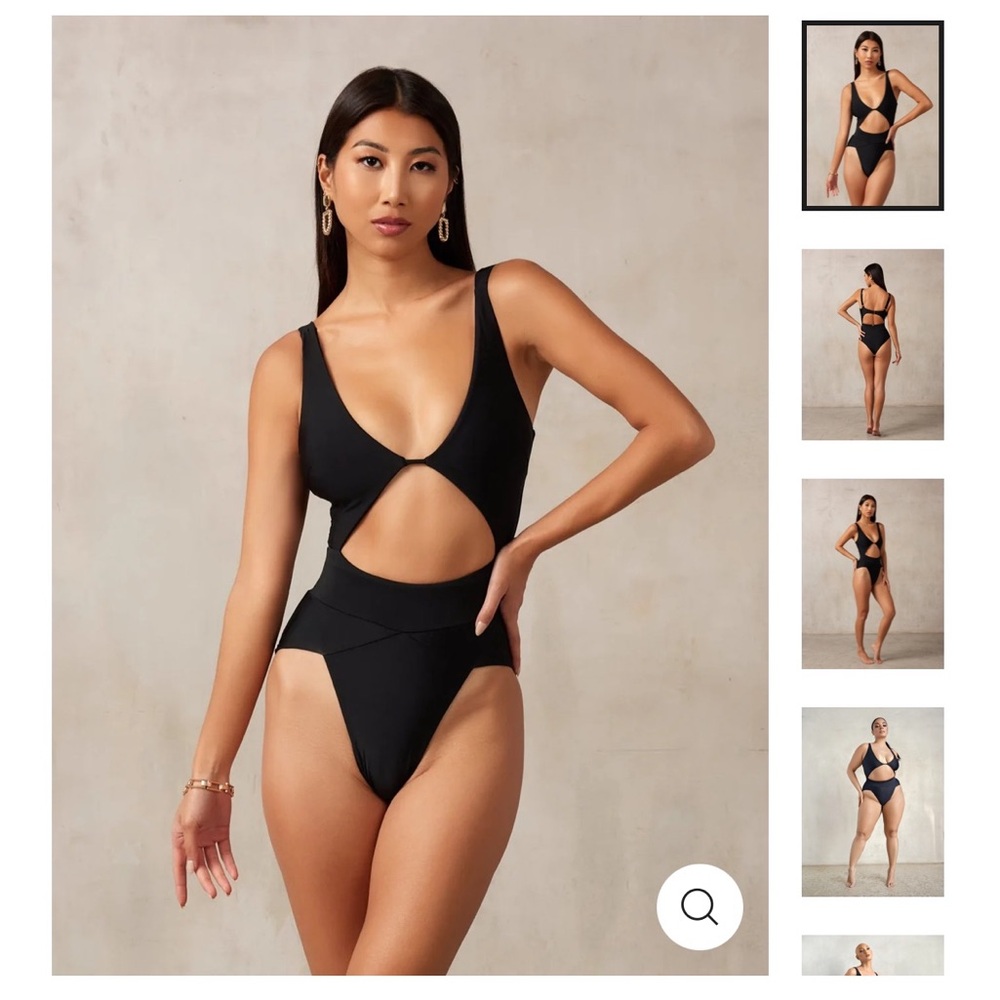 MBM Aspire Small Black Cutout One-Piece Swimsuit